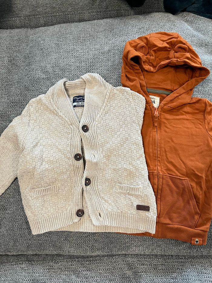 Lot d un gilet et un sweat