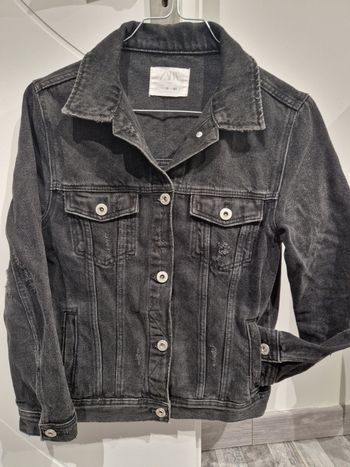 Veste en jeans noir zara