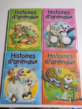 Lot de 4 livres histoires d'animaux