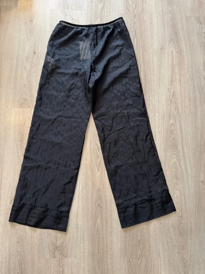 Pantalon Zara noir à rayures en transparence - photo numéro 6