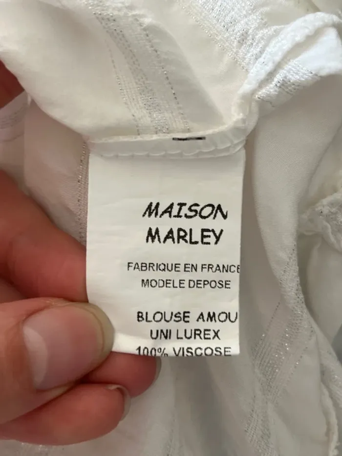 Blouse blanche inscription « amour » Maison Marley - photo numéro 8