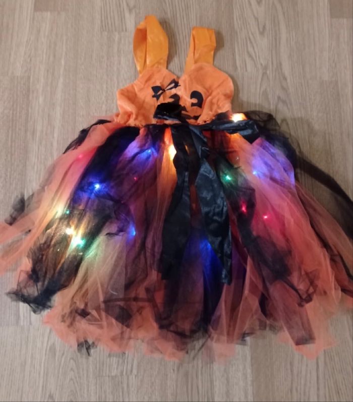 Déguisement robe citrouille LED 3-4ans - photo numéro 5
