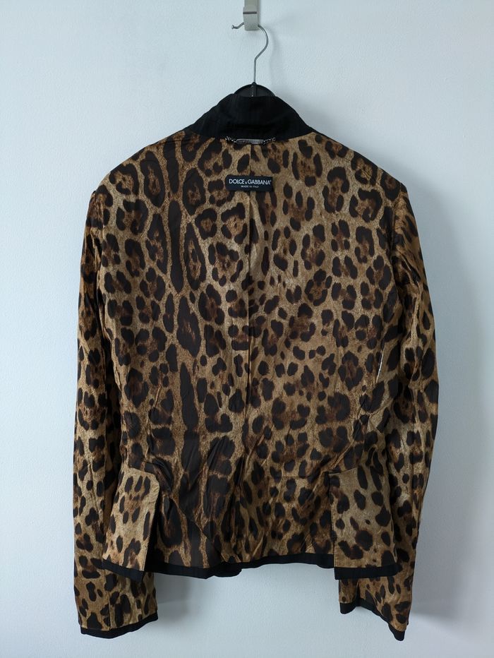 Veste noire intérieur motif léopard - Dolce & Gabbana - taille 40 - photo numéro 5
