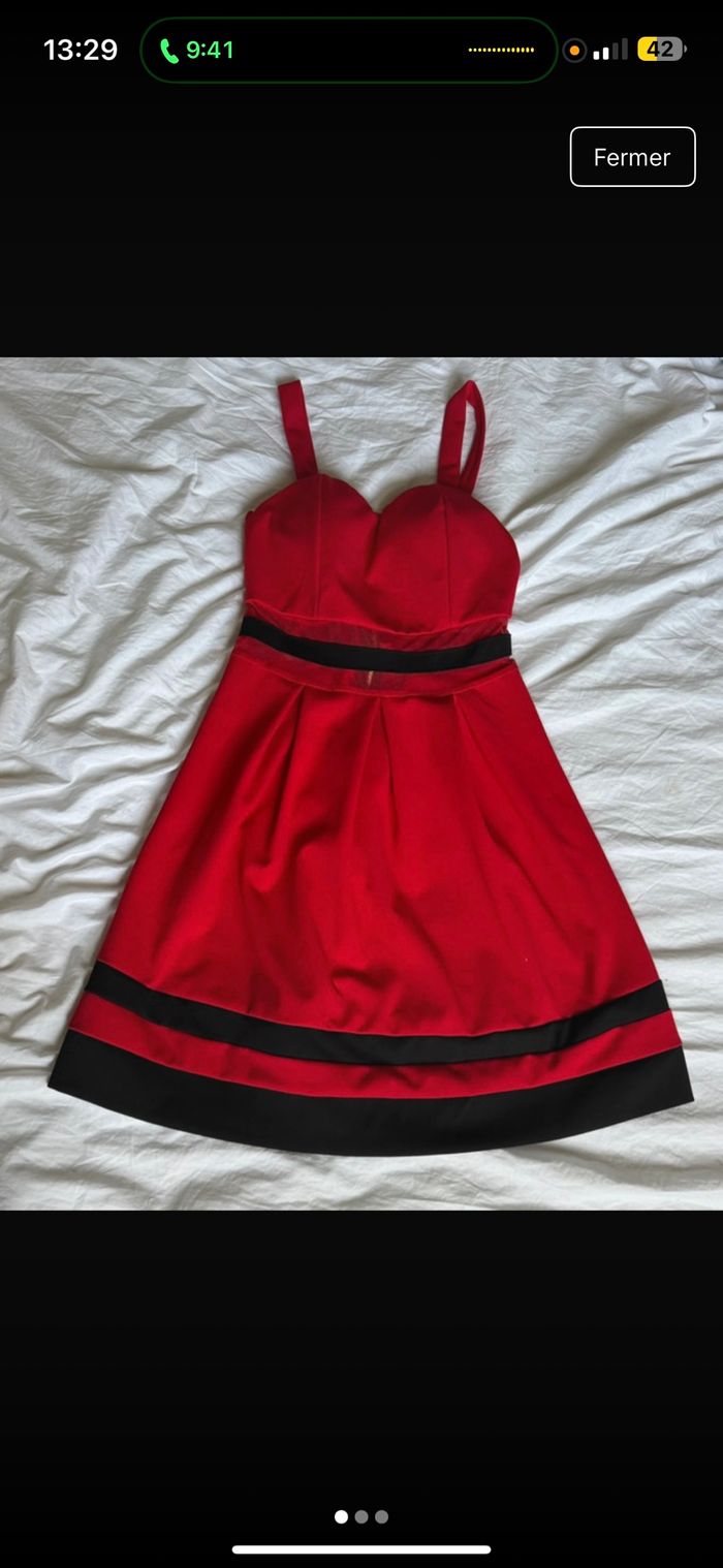 Robe rouge et noir élégante bicolore – esprit pin-up chic
