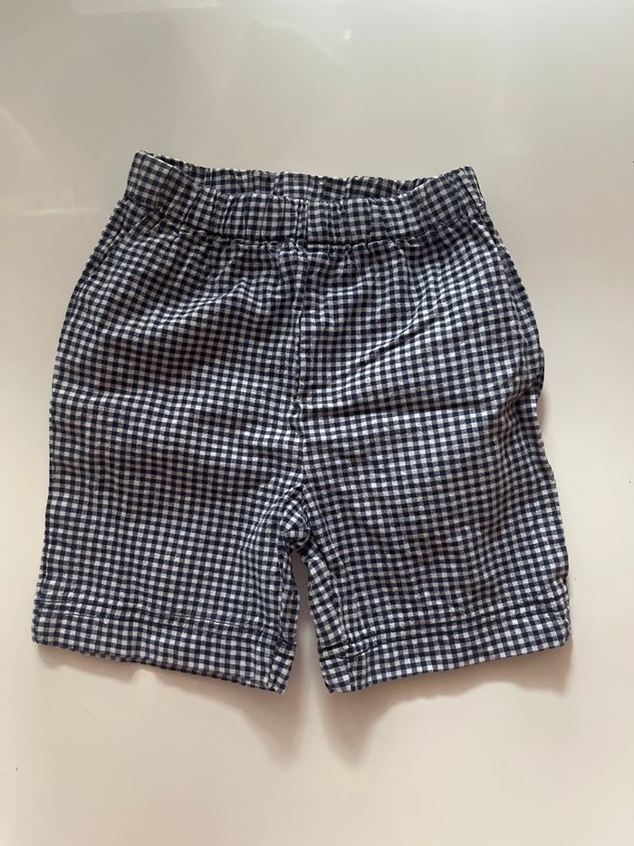 Short à carreau bleu
