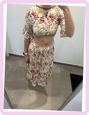 Robe Fleurie Crème – Pretty Summer – Taille M 👗