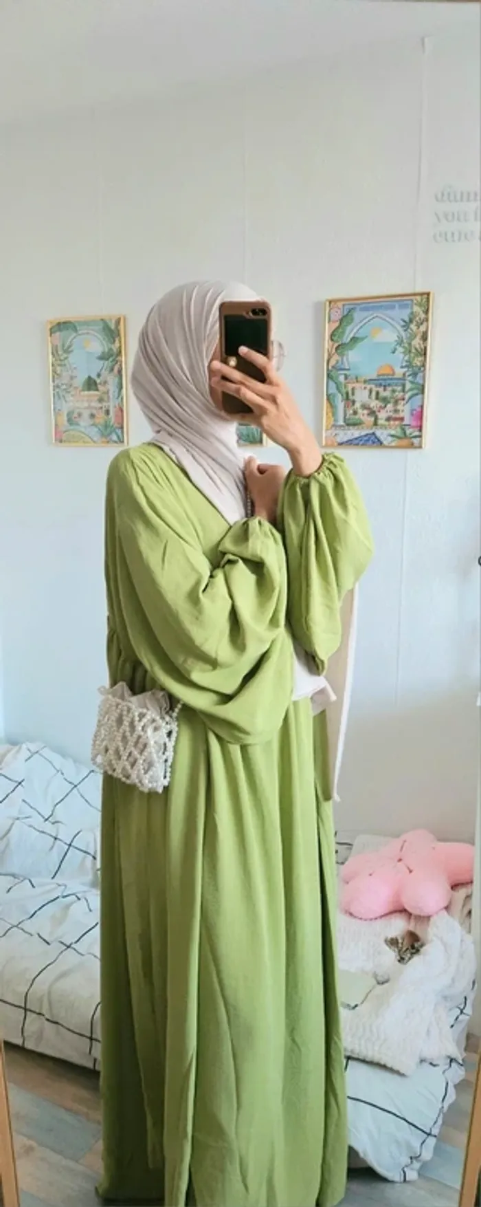 Robe verte pomme bouffante taille unique neuve - photo numéro 14