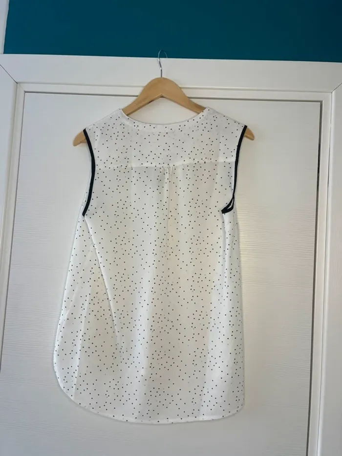 🔹 Blouse fluide à pois noirs – Camaïeu 🔹 - photo numéro 2