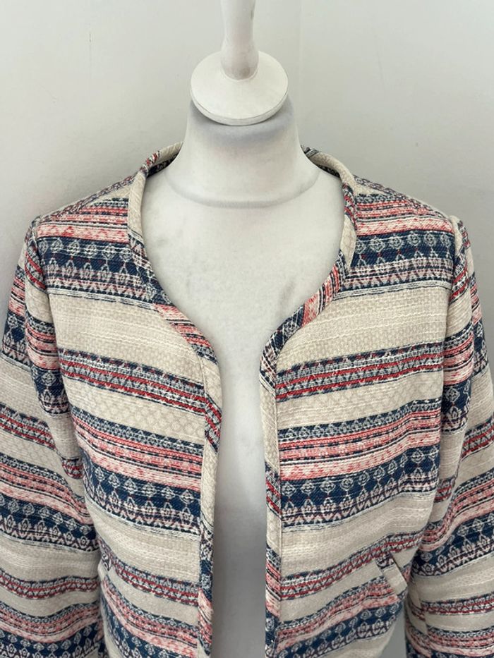 Veste tweed rayée camaïeu XL - photo numéro 3