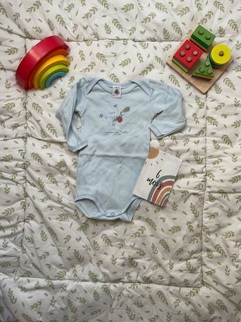 body manches longues bleu 6 mois petit bateau