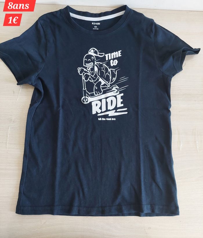 T-shirt Time To Ride garçon 8ans - photo numéro 2