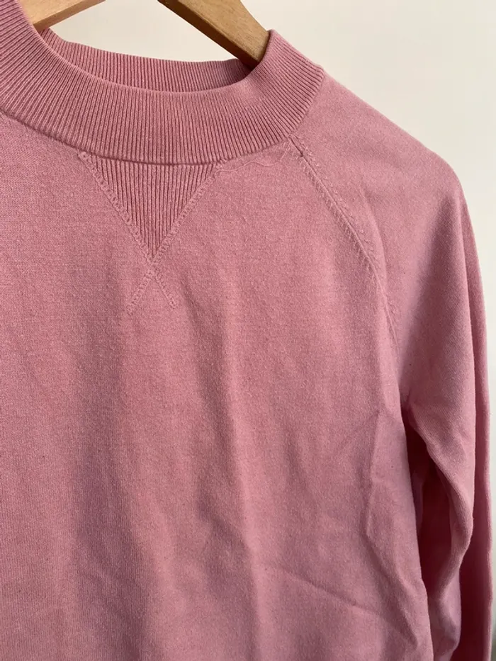 pull col montant rose h&m taille S - photo numéro 2