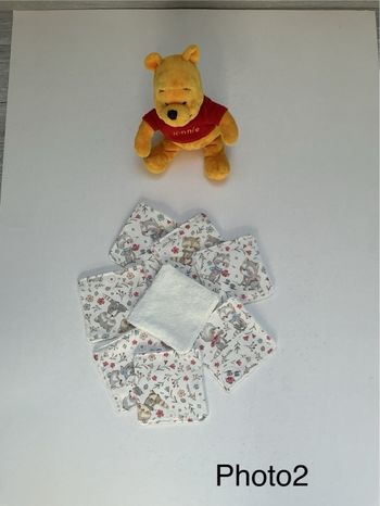 Lingettes lavables X8. Coton/éponge. Castor