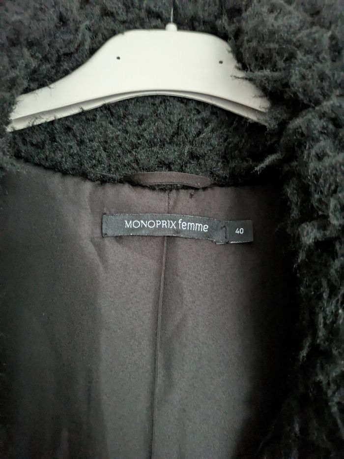 Manteau pilou noir Monoprix 40 - photo numéro 2