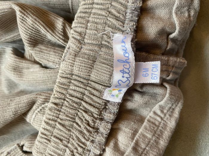 Pantalon velours beige 67cm - photo numéro 4