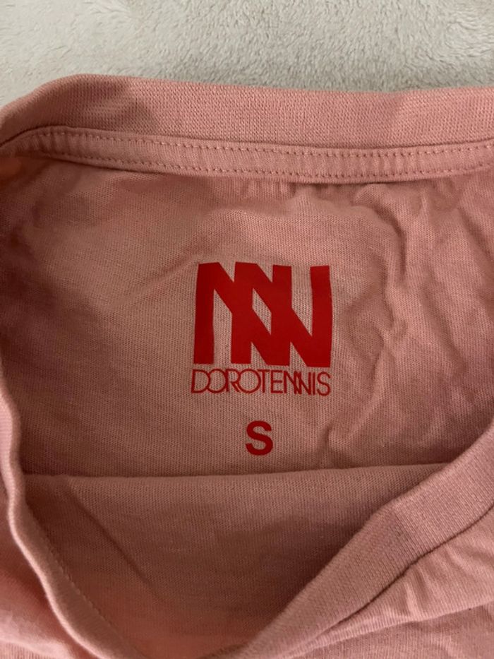 t-shirt rose pale dorotennis - photo numéro 2