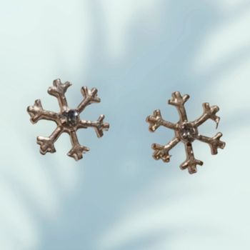 Boucles d'oreilles à clou flocon de neige