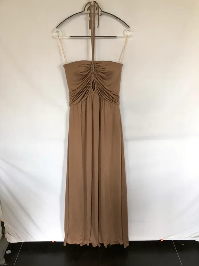 Robe bustier maxi couleur bronze taille 38 Pianoforte di Max Mara très bon état - photo numéro 8