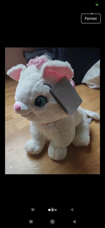 Peluche nounours Disneyland marie chat