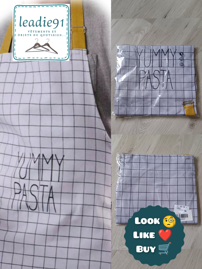 tablier Yummy pasta Françoise Saget NEUF