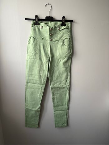 Pantalon élastique vert