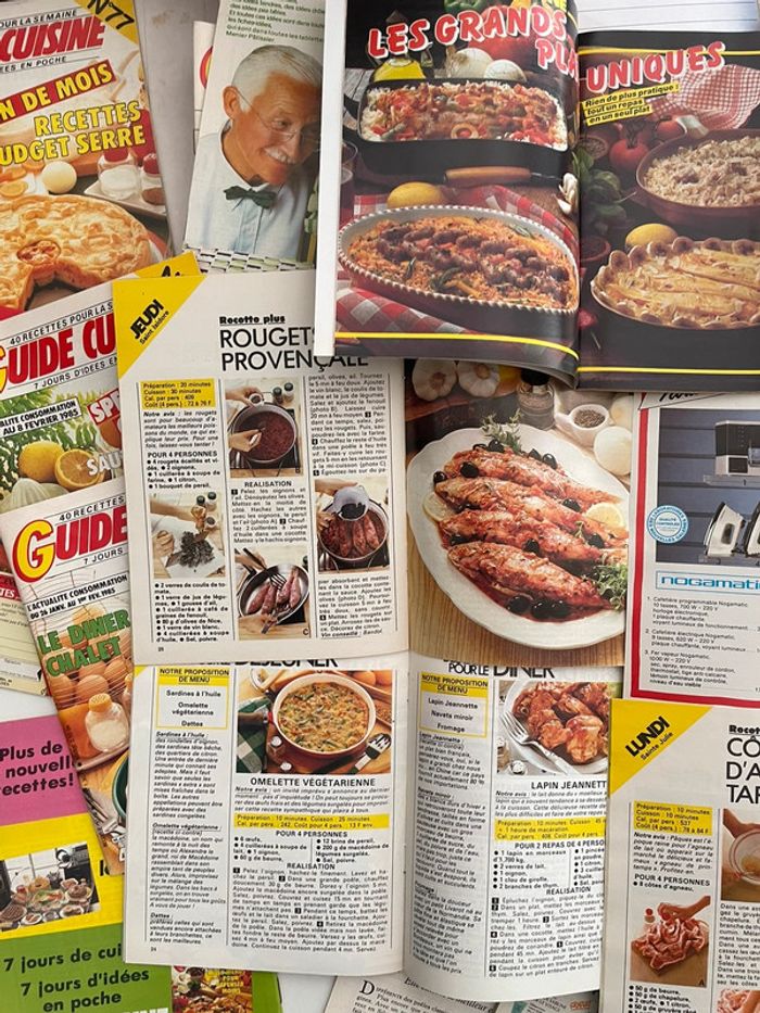 Rare lot de 3 Guides  1985 Cuisine culinaire anciennes 38 revues 1985 ajoutez moi à vos favoris - photo numéro 9