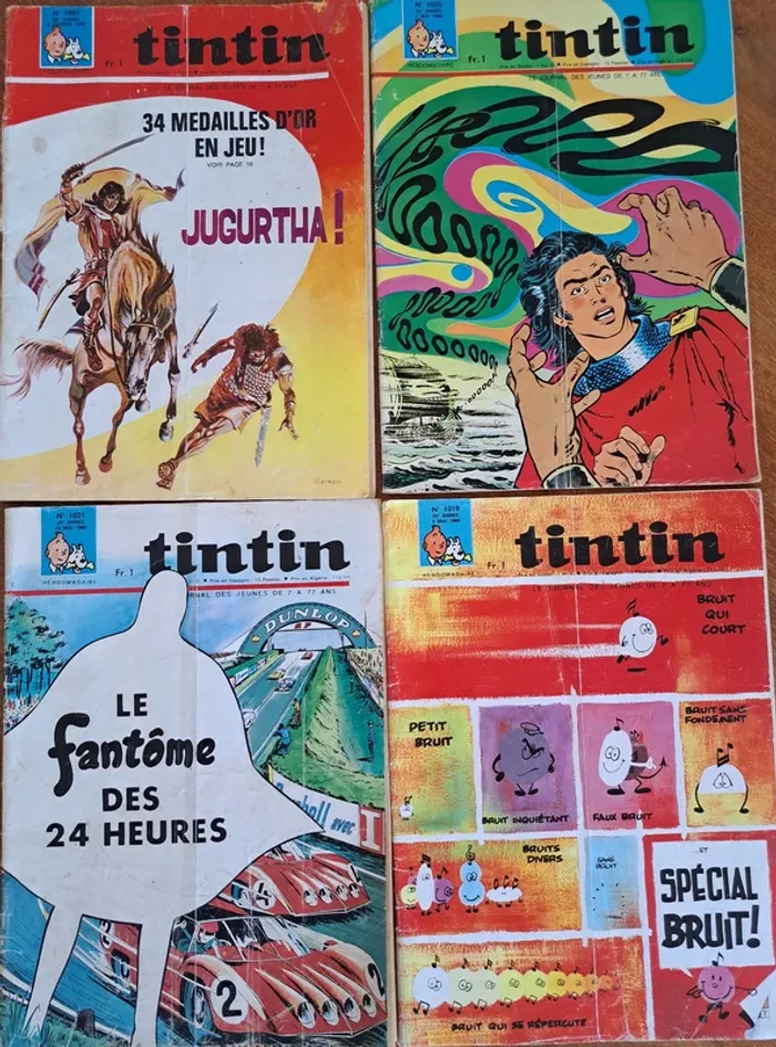 lot de 10 Magazines, Tintin Hebdomadaire , 1967-1968, état correct - photo numéro 14