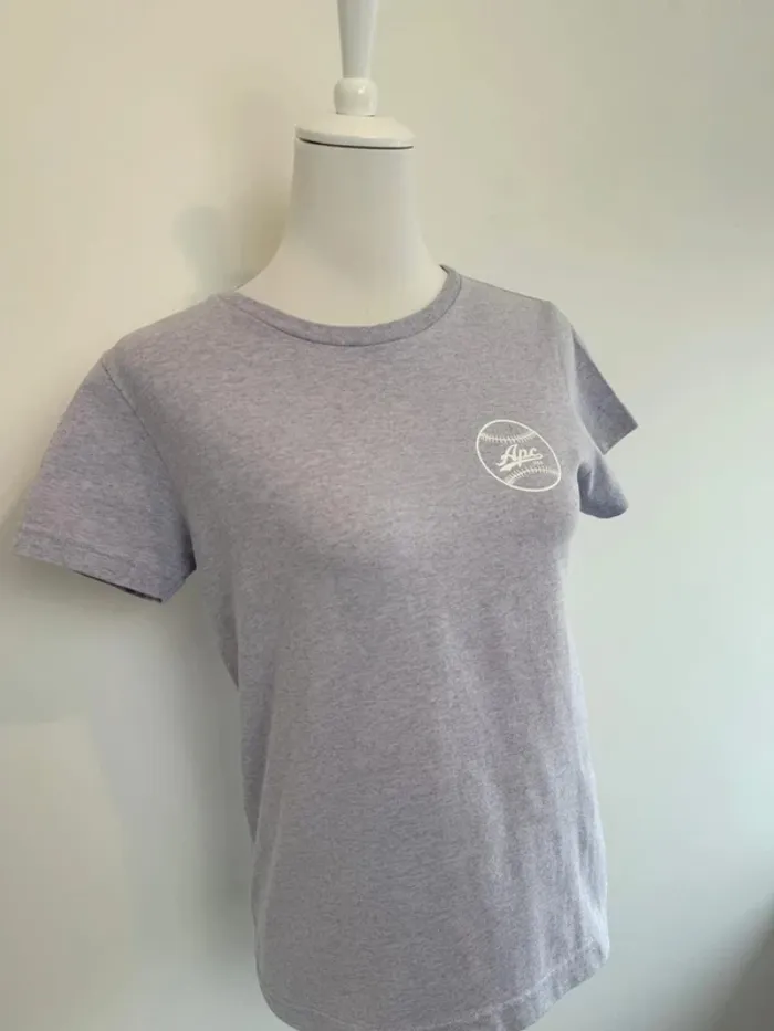 T-shirt APC femme mauve clair chiné taille S comme neuf - photo numéro 2