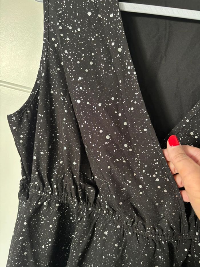 Blouse noire tacheté argenté - taille 1XL - photo numéro 2
