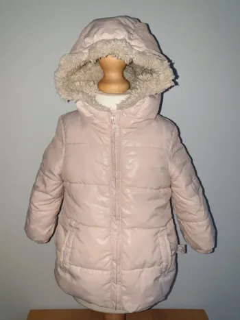 Manteau bébé fille rose poudré Benetton 12 mois