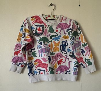 sweat imprimé animaux multicolors