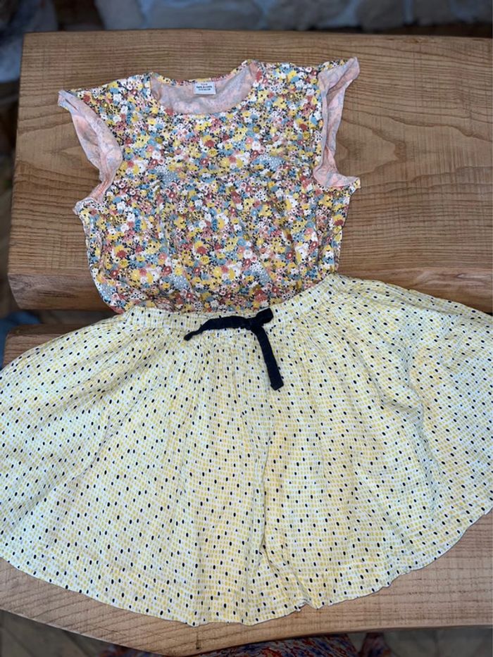 Ensemble tape à l’œil 14 ans marese tape à l’œil été t-shirt jupe jaune fleurs