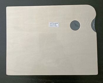 Palette de peinture en bois sous blister de 35 X 27 X 0.5 cm