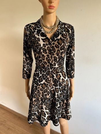 Robe imprimée léopard avec manches 3/4 Morgan taille 36 jamais portée