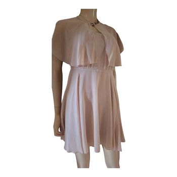 robe dégriffée rose poudré avec cape amovible  Taille 36/S  défauts