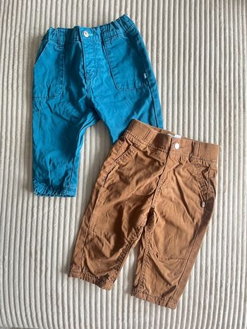 Lot de 2 pantalons garçon Obaïbi 6 mois