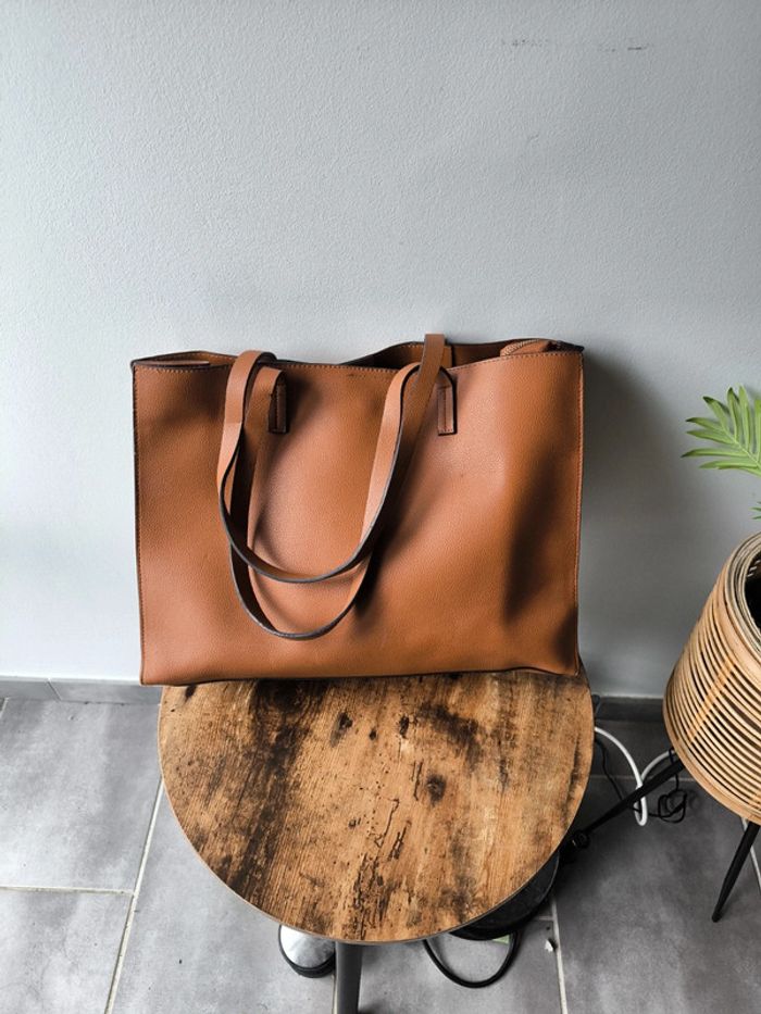 Sac cabas 3 compartiments camel eram neuf