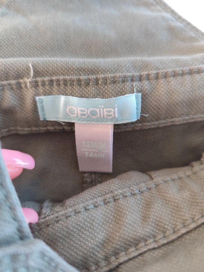 Robe avec bloomer et t shirt Obaibi 12 mois - photo numéro 2