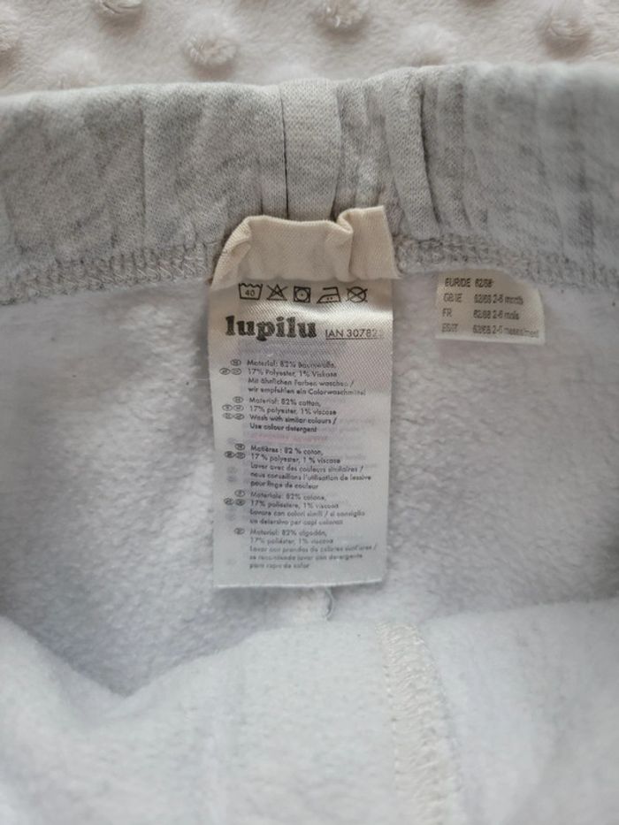 Pantalon chaud gris mixte – 2-6 mois (62/68 cm) - photo numéro 2