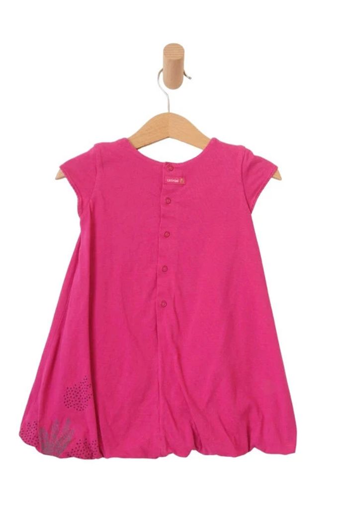 Ensemble rose fuchsia (robe manches courtes + bloomer assorti) - Catimini 18 mois (80cm) - photo numéro 3