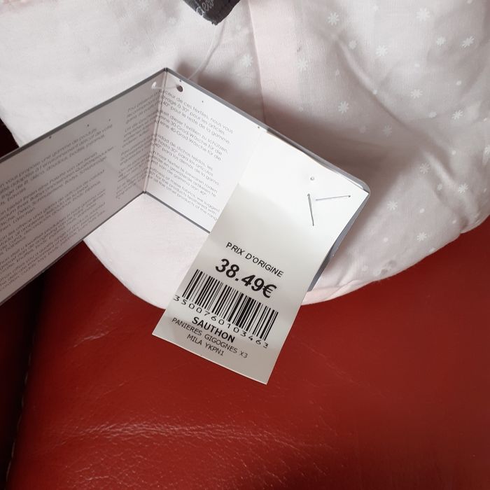 Neuf/Sauthon: 3 Panières tissu *encore étiquetées - photo numéro 9