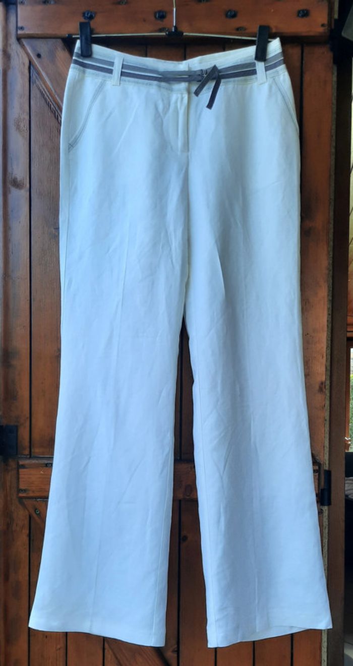 Magnifique pantalon blanc K Woman, taille 38 - photo numéro 2