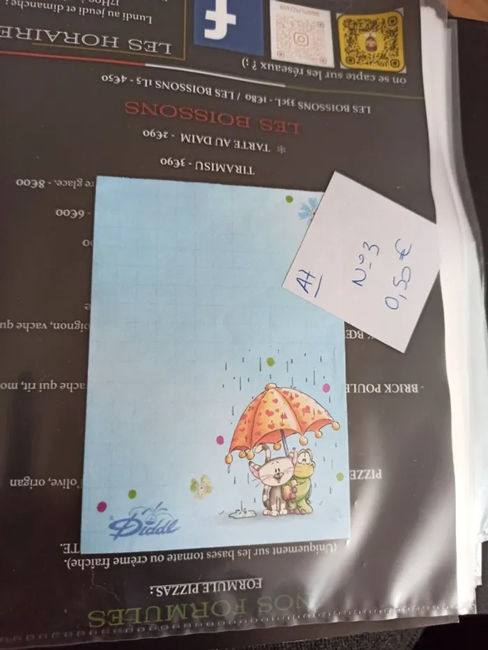 Feuille Diddl A7 3 0,50€