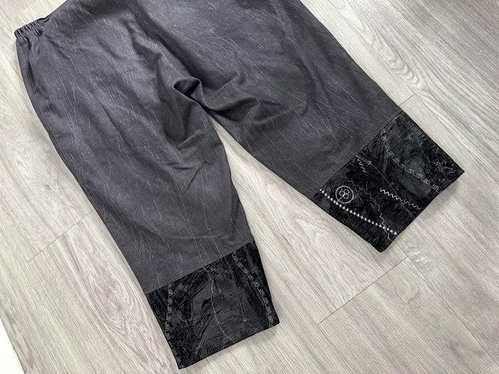 Pantacourt gris et noir froissé similicuir S.Quise T46 3XL - photo numéro 3