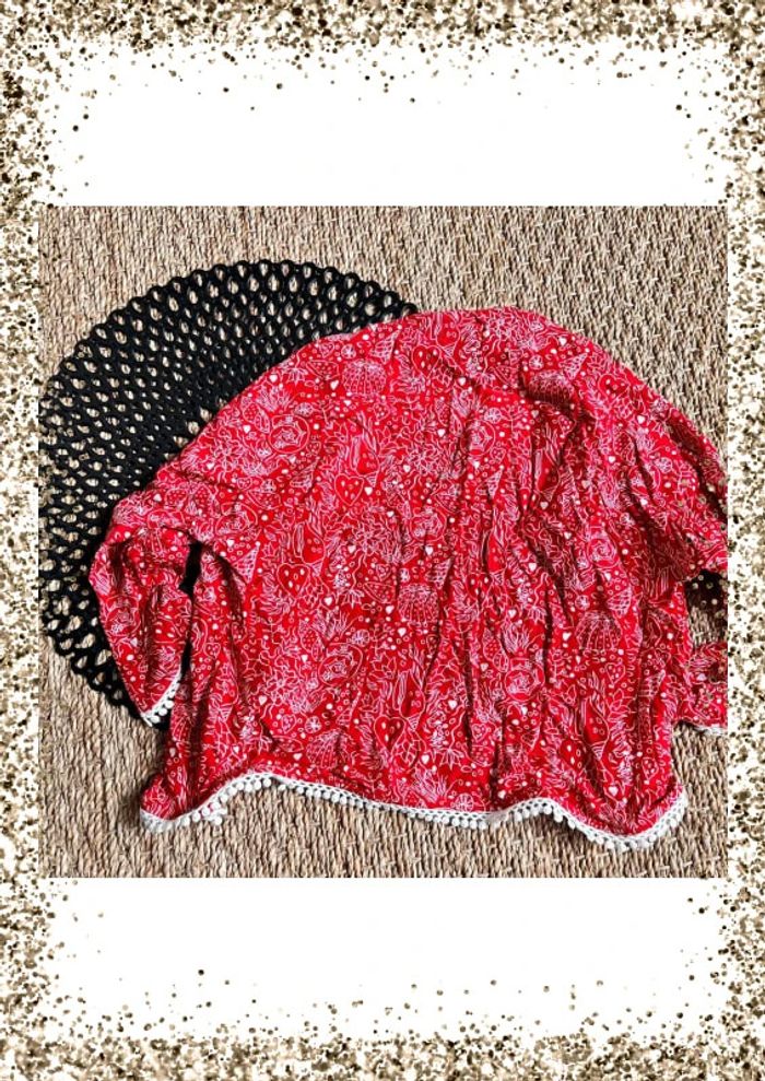 Gilet rouge bohème ikks - photo numéro 2