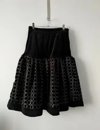 Jupe ample en velours bi-matière - Vintage - taille 36