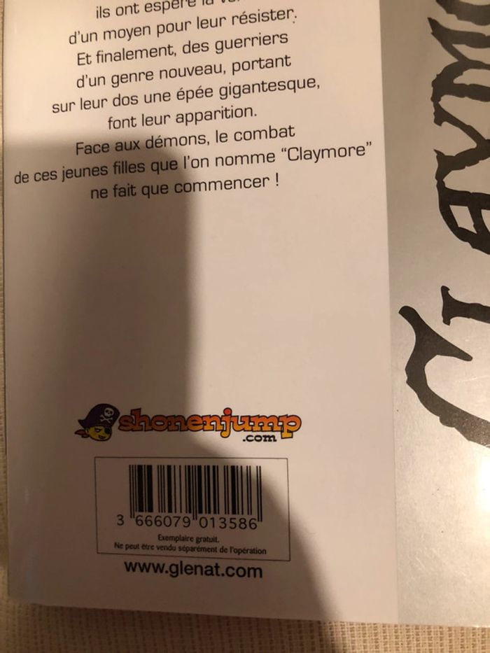 Livre manga claymore 1 - photo numéro 3