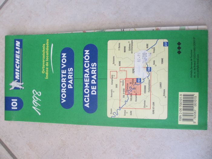 Carte Michelin n° 101 Banlieue de Paris 1:53000 - photo numéro 2