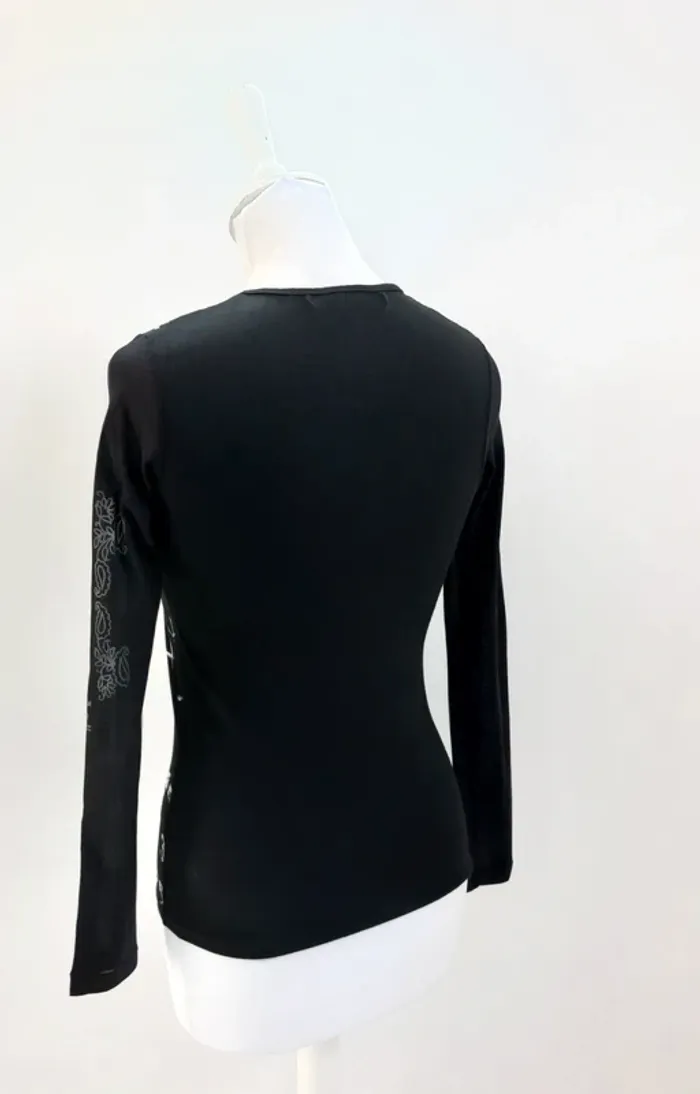 Top manches longues imprimé Caroll taille S - photo numéro 5