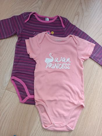 Body 24 mois violet rose fille
